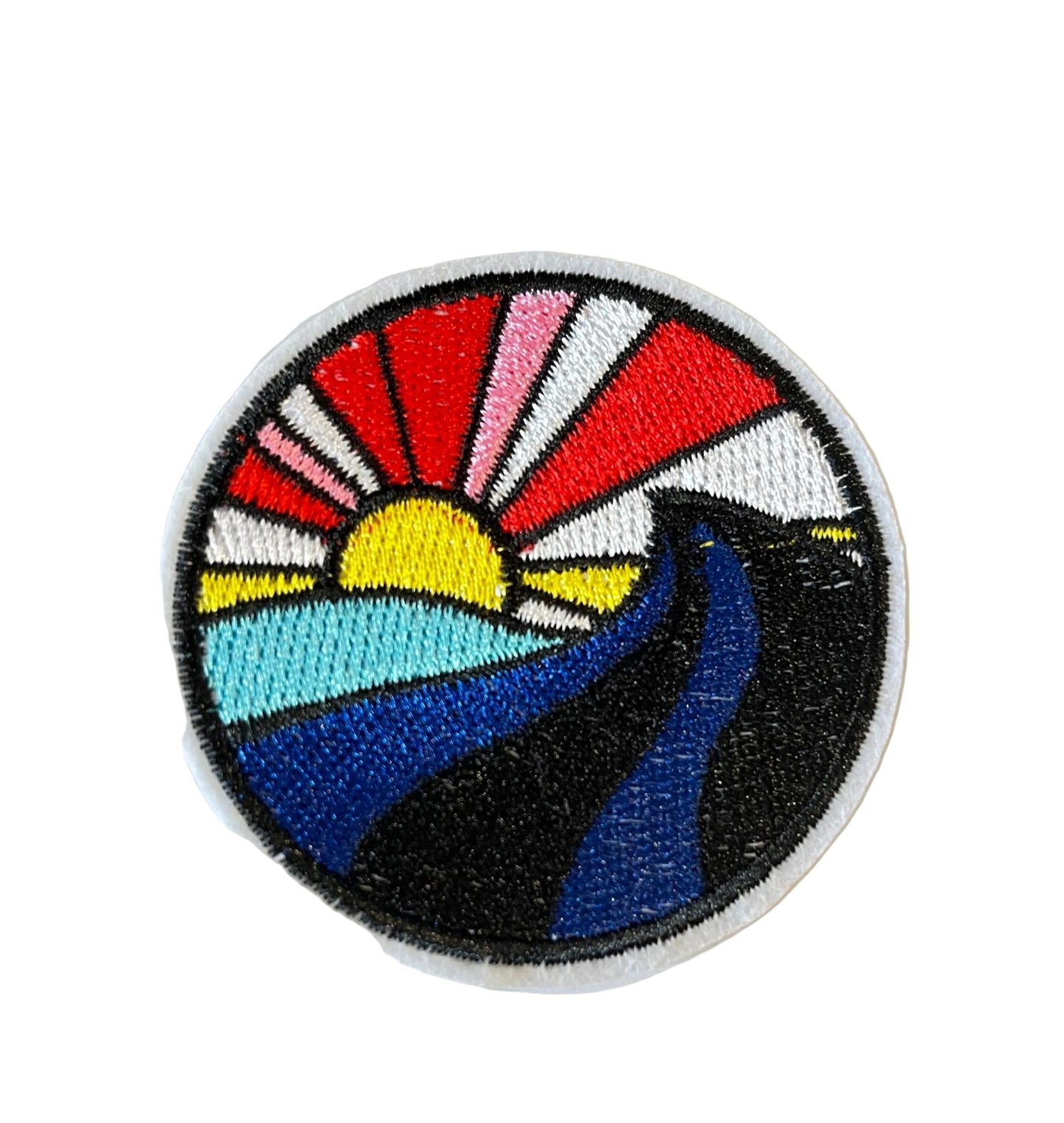 Red and White Sunrise Scenic Patch - Let's Patch It Up!