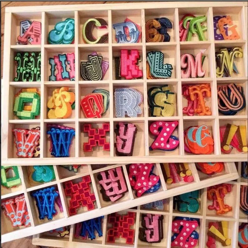 Alphabet Iron On Patches -Vintage Letters By Jennie Maizels - Let's Patch It Up!