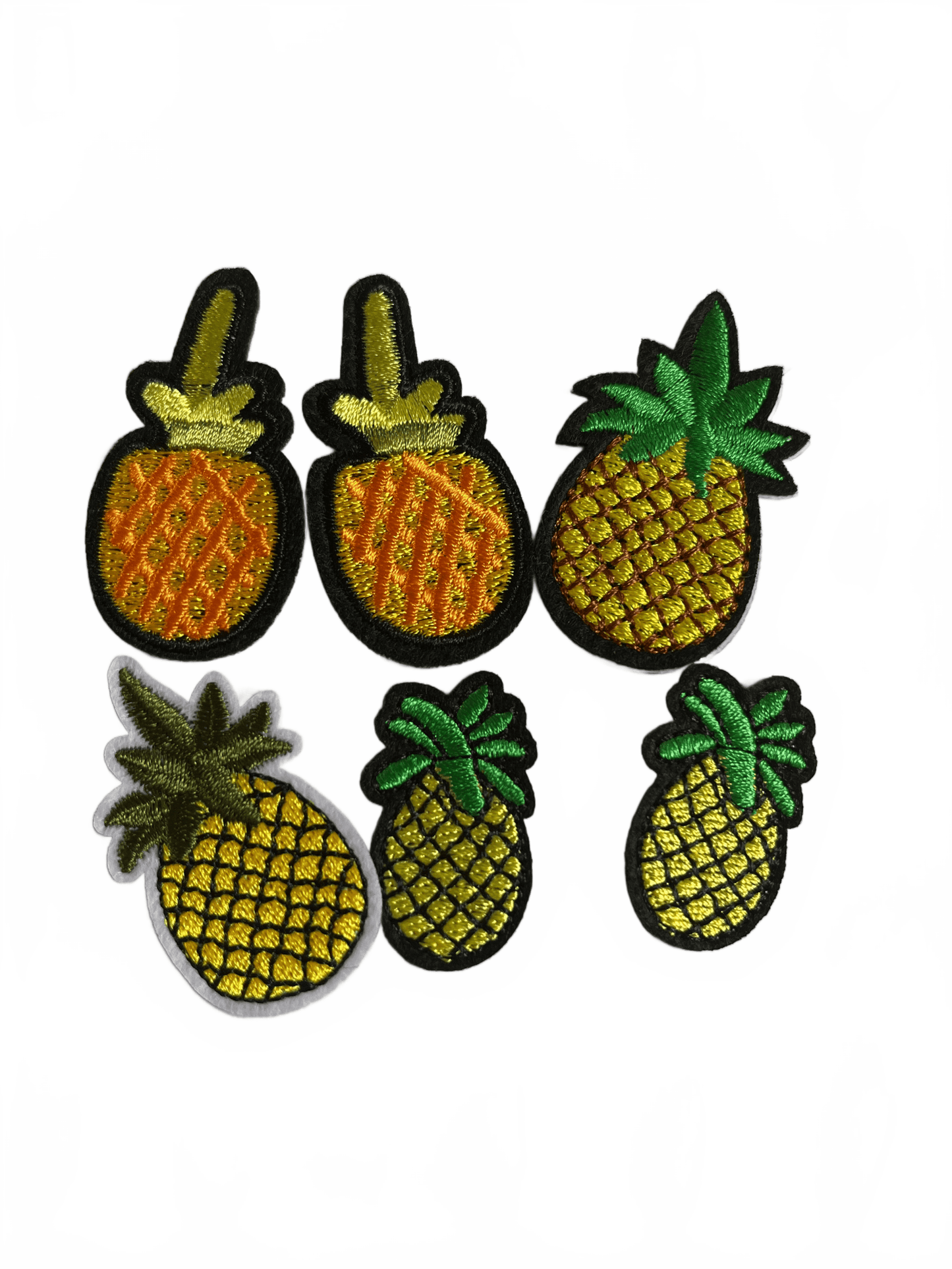 Small Pineapple Black Outline - Let's Patch It Up!