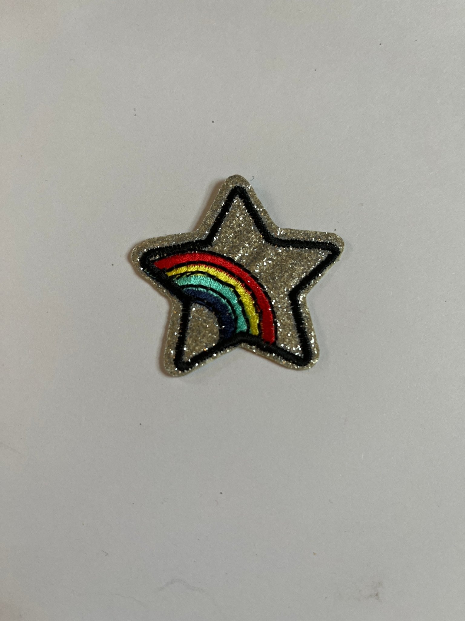 Rainbow Iron on Patches Glitter Rainbow Star - Let's Patch It Up!