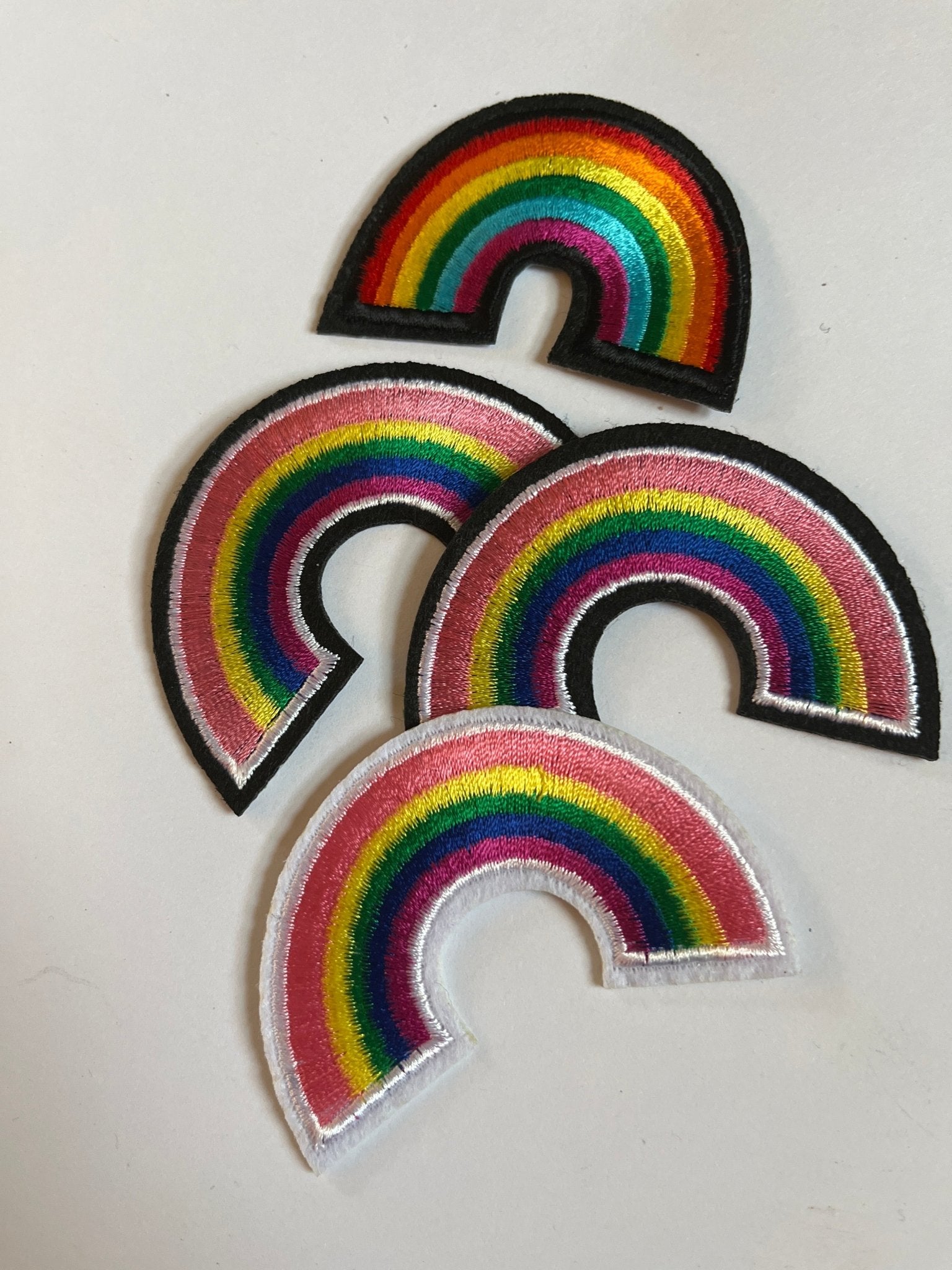Rainbow Iron on Patches Small Orange Rainbow - Let's Patch It Up!