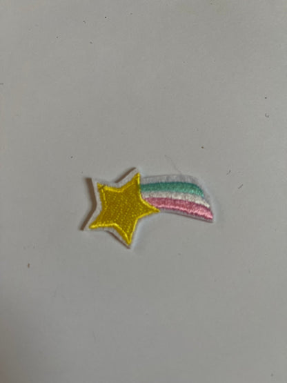 Rainbow Iron on Patches Small Shooting Star - Let's Patch It Up!