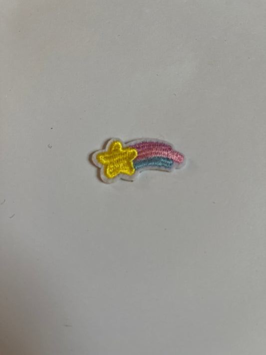 Rainbow Iron on Patches Micro Shooting Star - Let's Patch It Up!