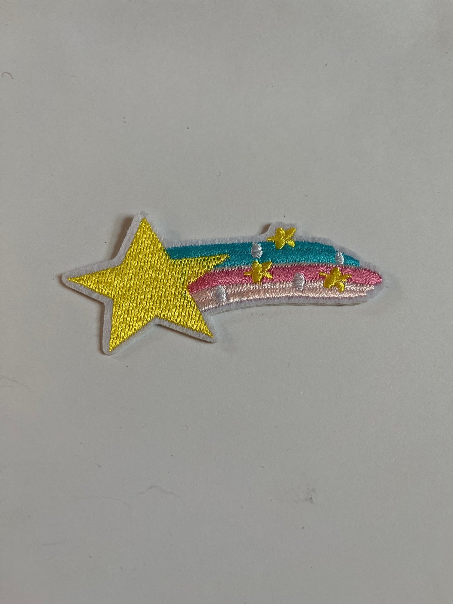 Rainbow Iron on Patches Large Shooting Star - Let's Patch It Up!