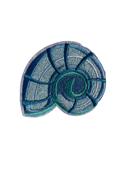 Mermaid/Unicorn Iron on Patches Large Blue Shell - Let's Patch It Up!