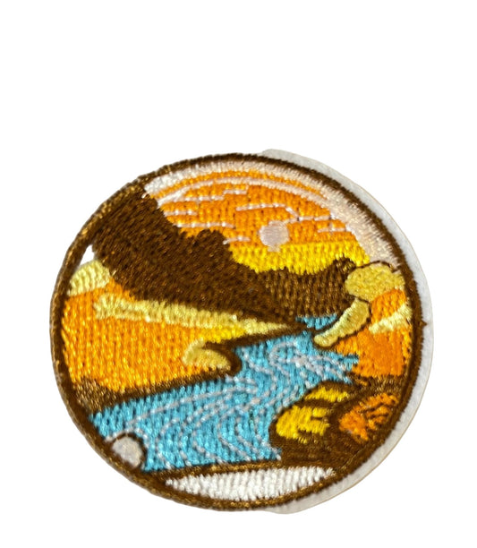 Retro River Scenic Patch - Let's Patch It Up!