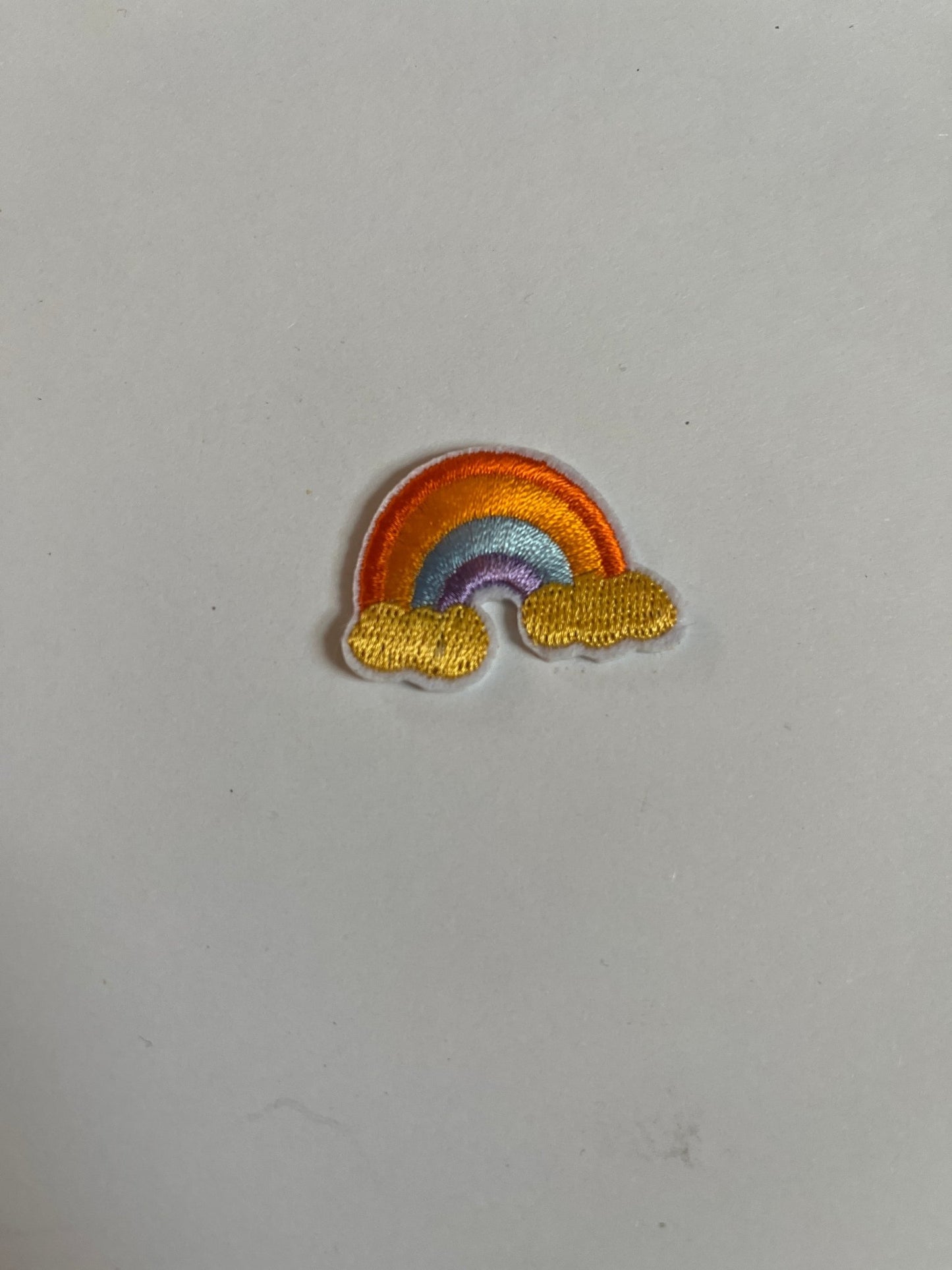 Rainbow Iron on Patches Small Orange Rainbow - Let's Patch It Up!