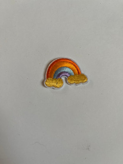 Rainbow Iron on Patches Small Orange Rainbow - Let's Patch It Up!