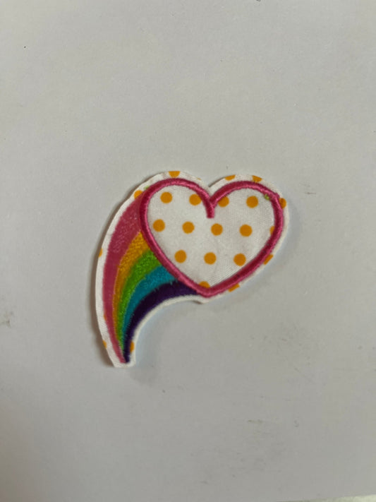 Rainbow Iron on Patches Heart Rainbow - Let's Patch It Up!