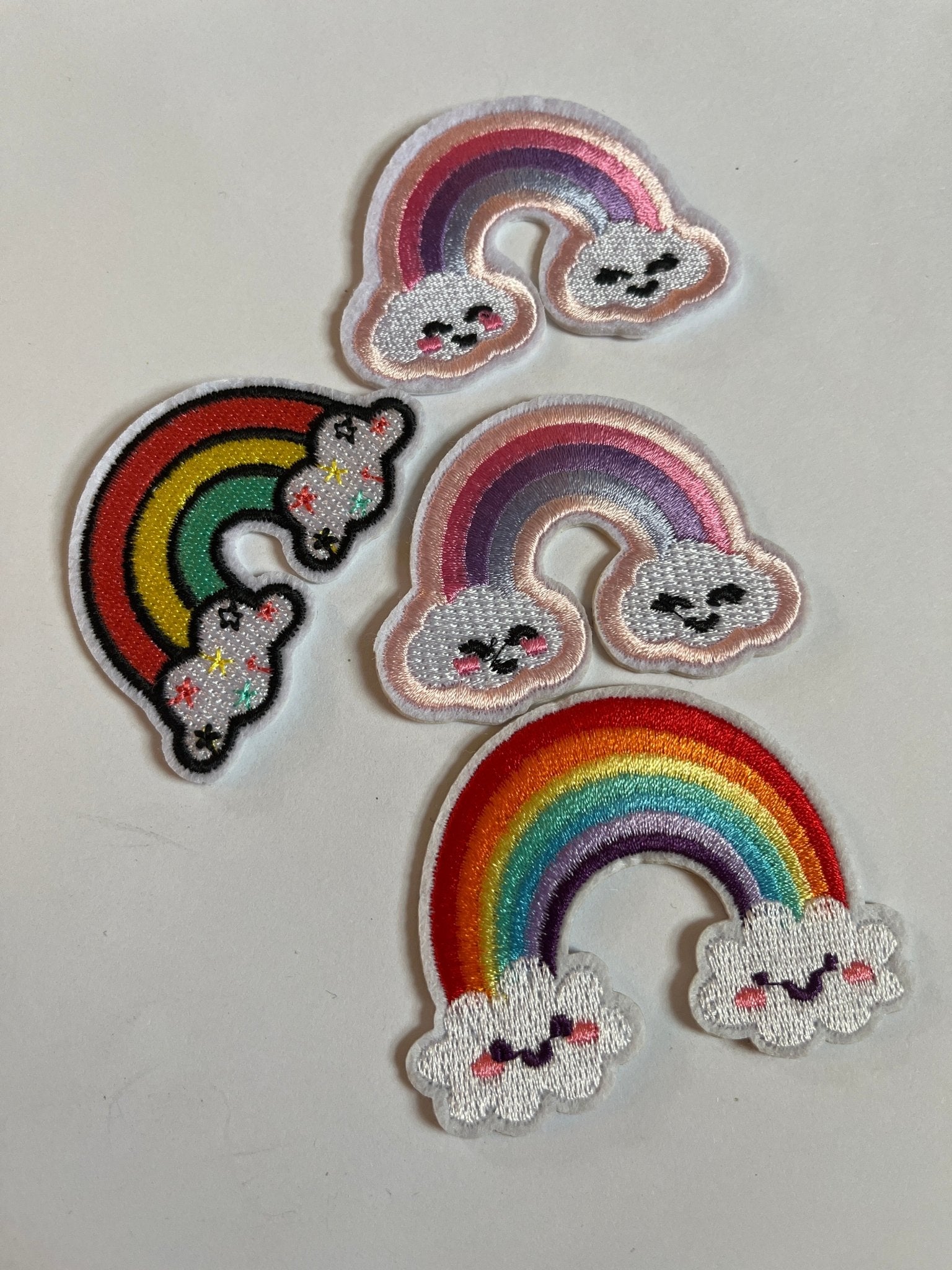 Rainbow Iron on Patches Medium Kawaii Rainbow - Let's Patch It Up!