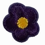 Flower purple small 5 petals - Let's Patch It Up!