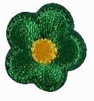 Flower green small 5 petals - Let's Patch It Up!