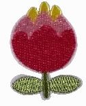 Red tulip, yellow tips - Let's Patch It Up!