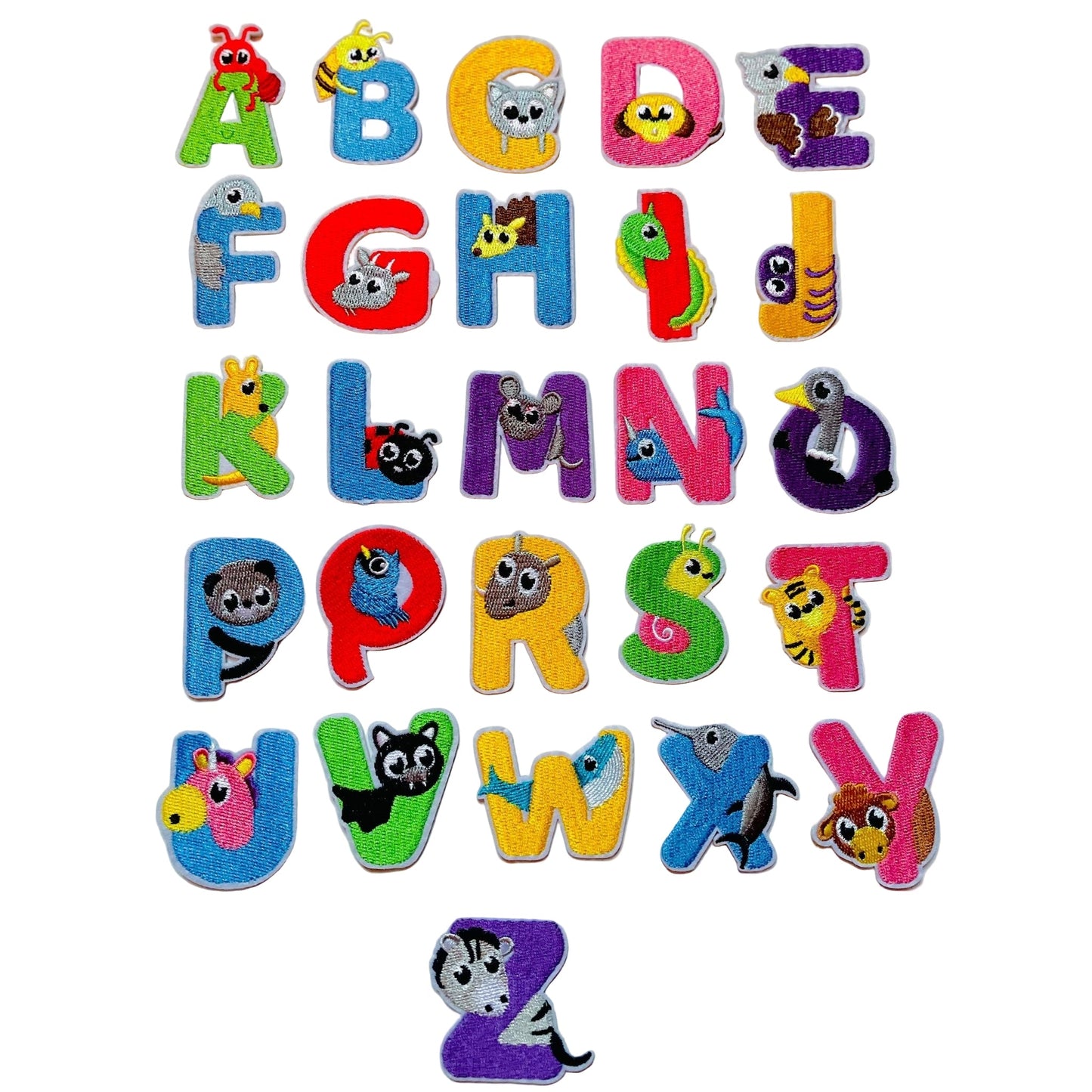 Alphabet Iron On Patches -Animals 2 - Let's Patch It Up!