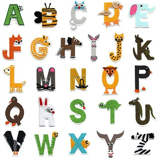 Alphabet Iron On Patches -Animals - Let's Patch It Up!
