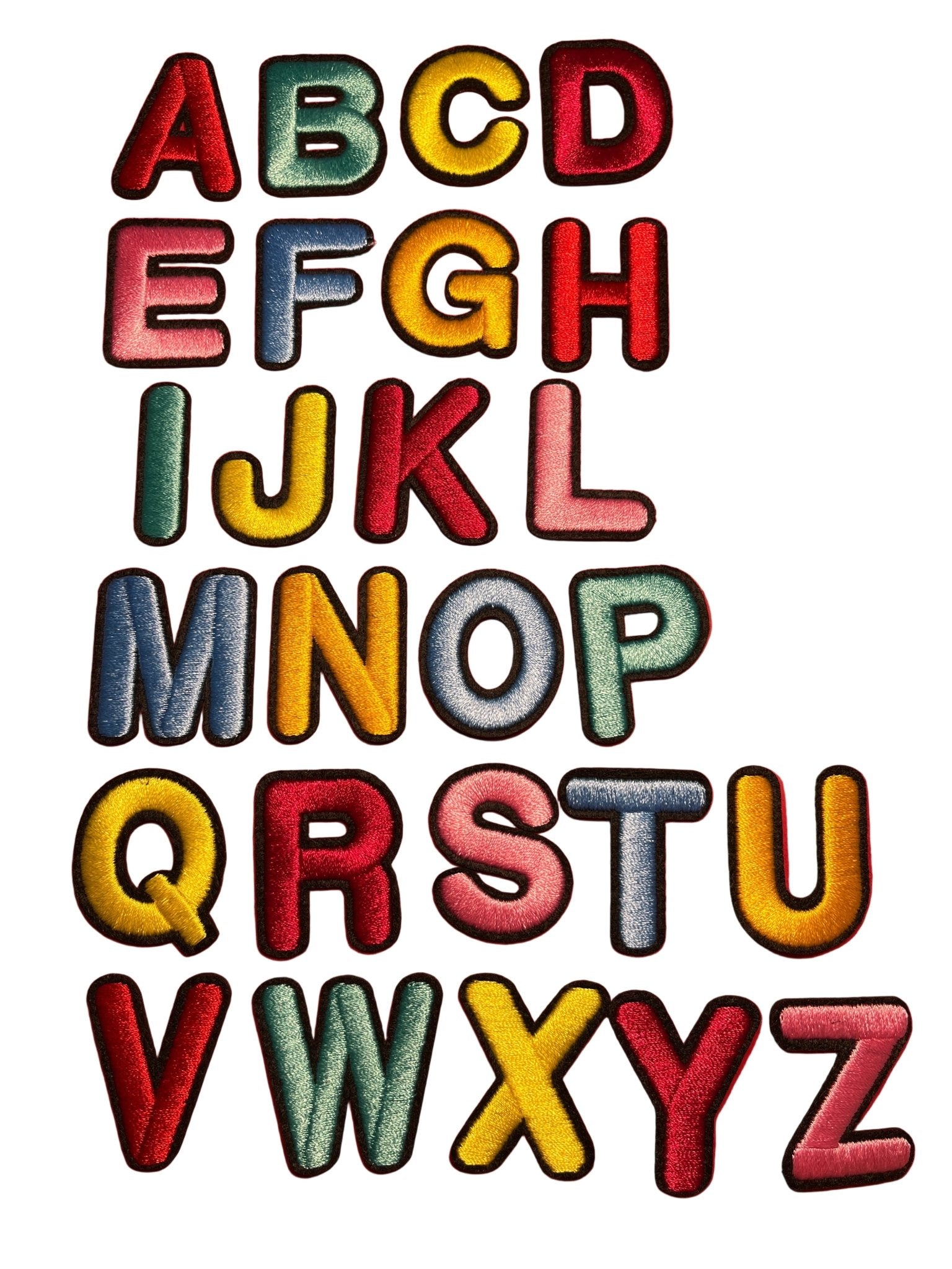 Alphabet Iron On Patches - Bubble Letters - Slugs & Snails