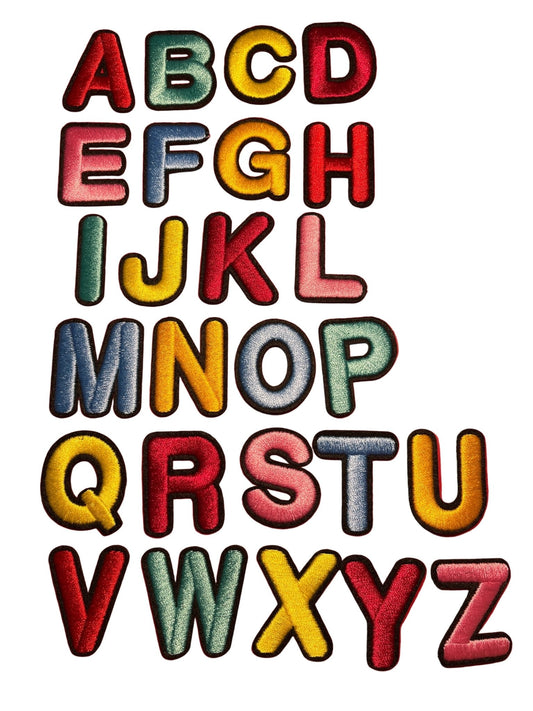 Alphabet Iron On Patches - Bubble Letters - Let's Patch It Up!