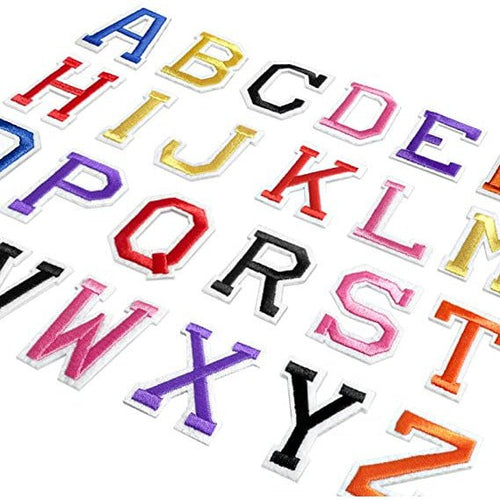 Alphabet Iron On Patches - Varsity Letters 2 - Slugs & Snails