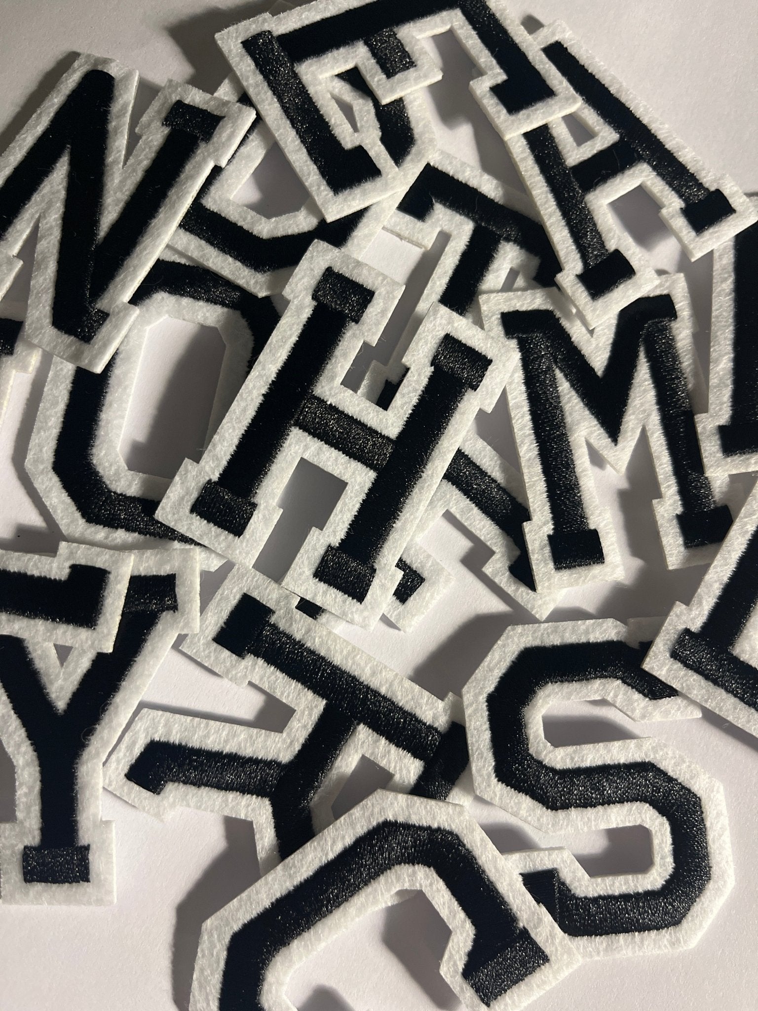 Alphabet Iron On Patches - Varsity Letters Large 5cm - Slugs & Snails