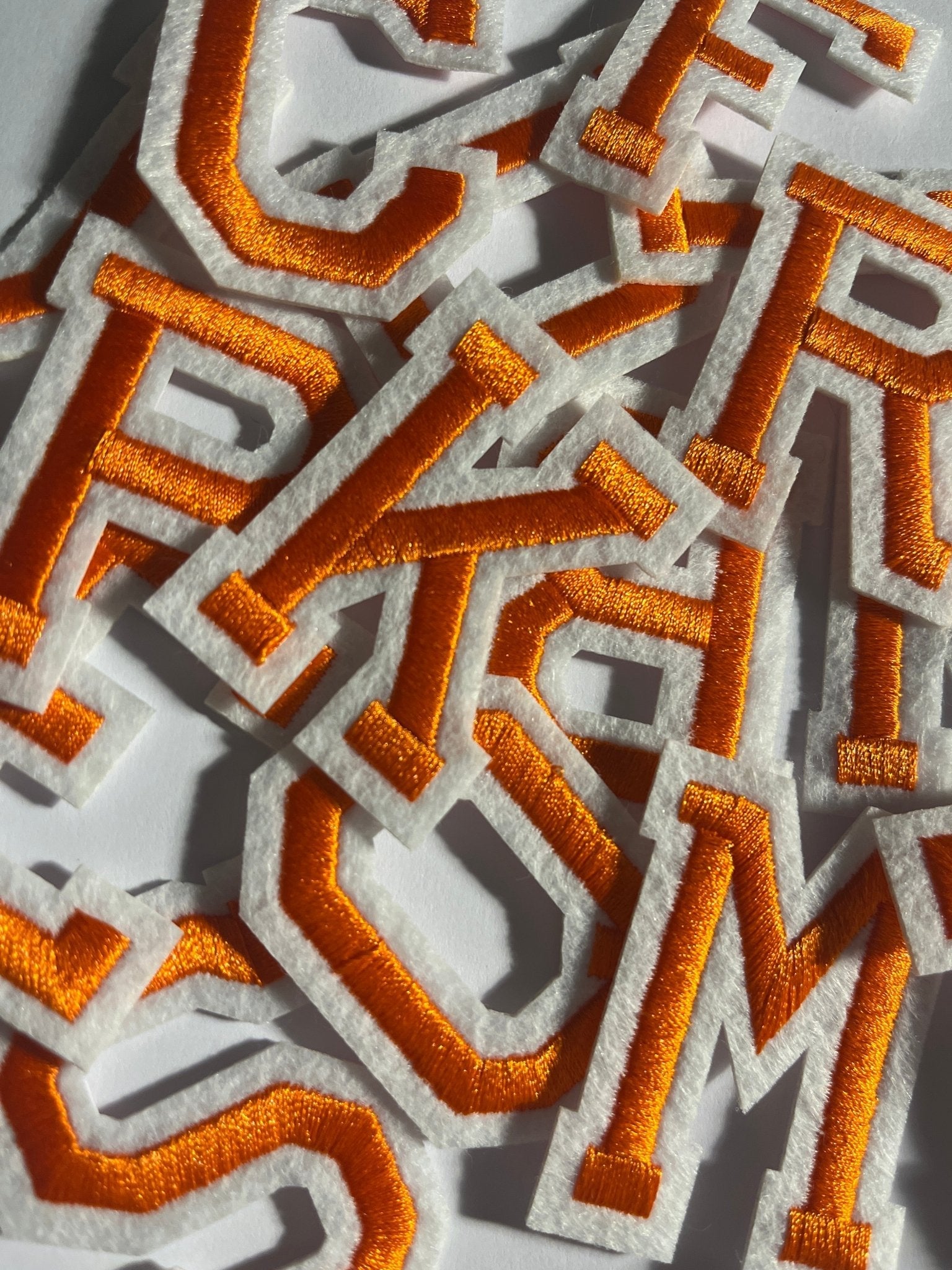 Alphabet Iron On Patches - Varsity Letters Large 5cm - Slugs & Snails