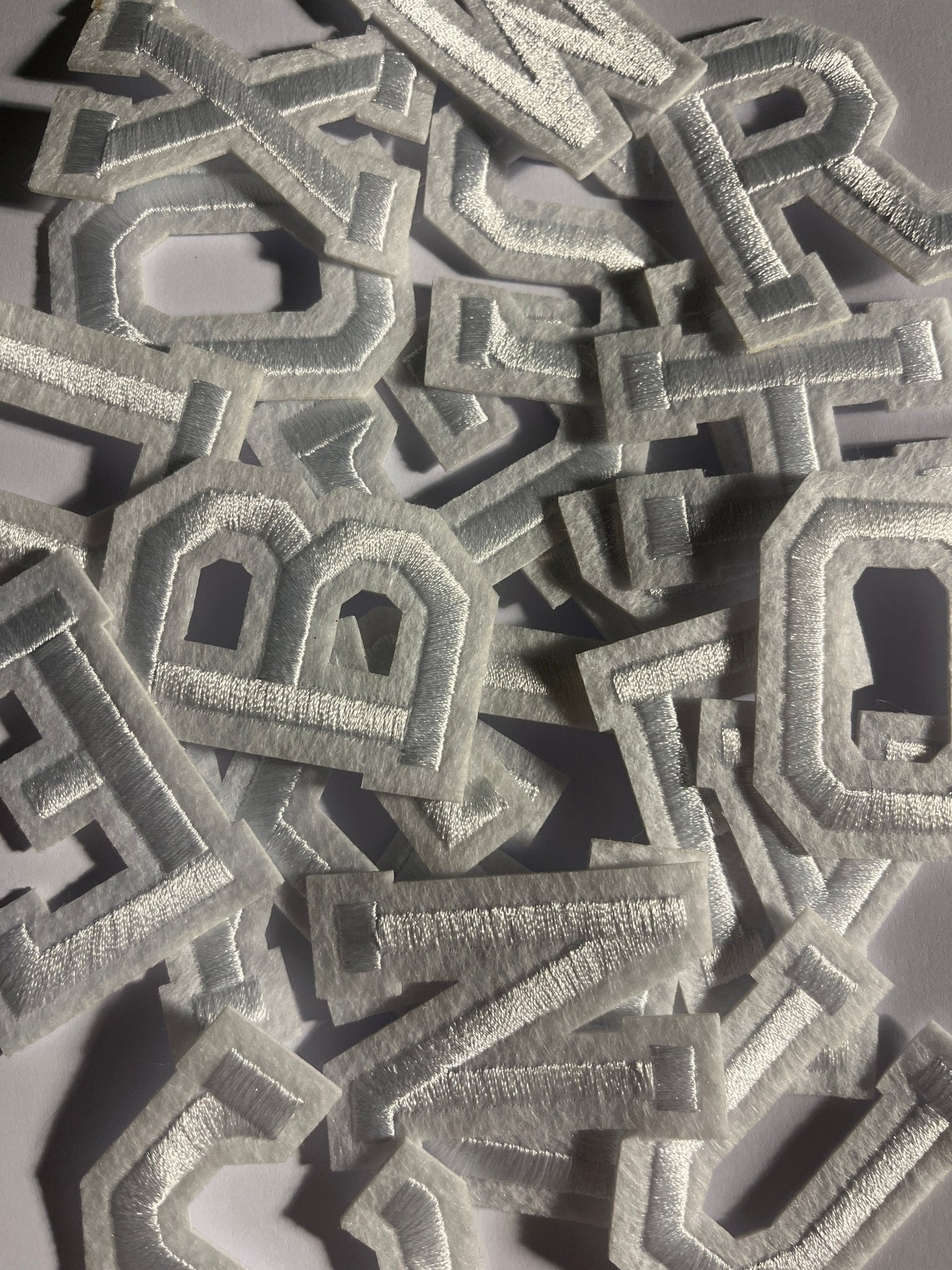 Alphabet Iron On Patches - Varsity Letters Large 5cm - Slugs & Snails