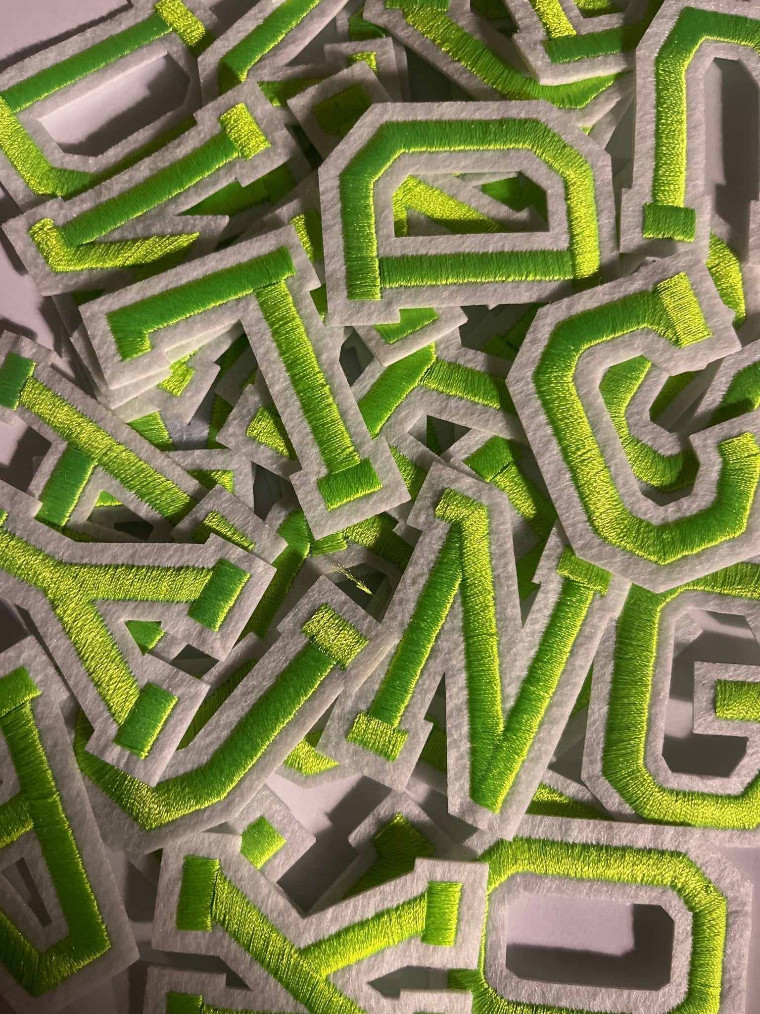 Alphabet Iron On Patches - Varsity Letters Large 5cm - Slugs & Snails