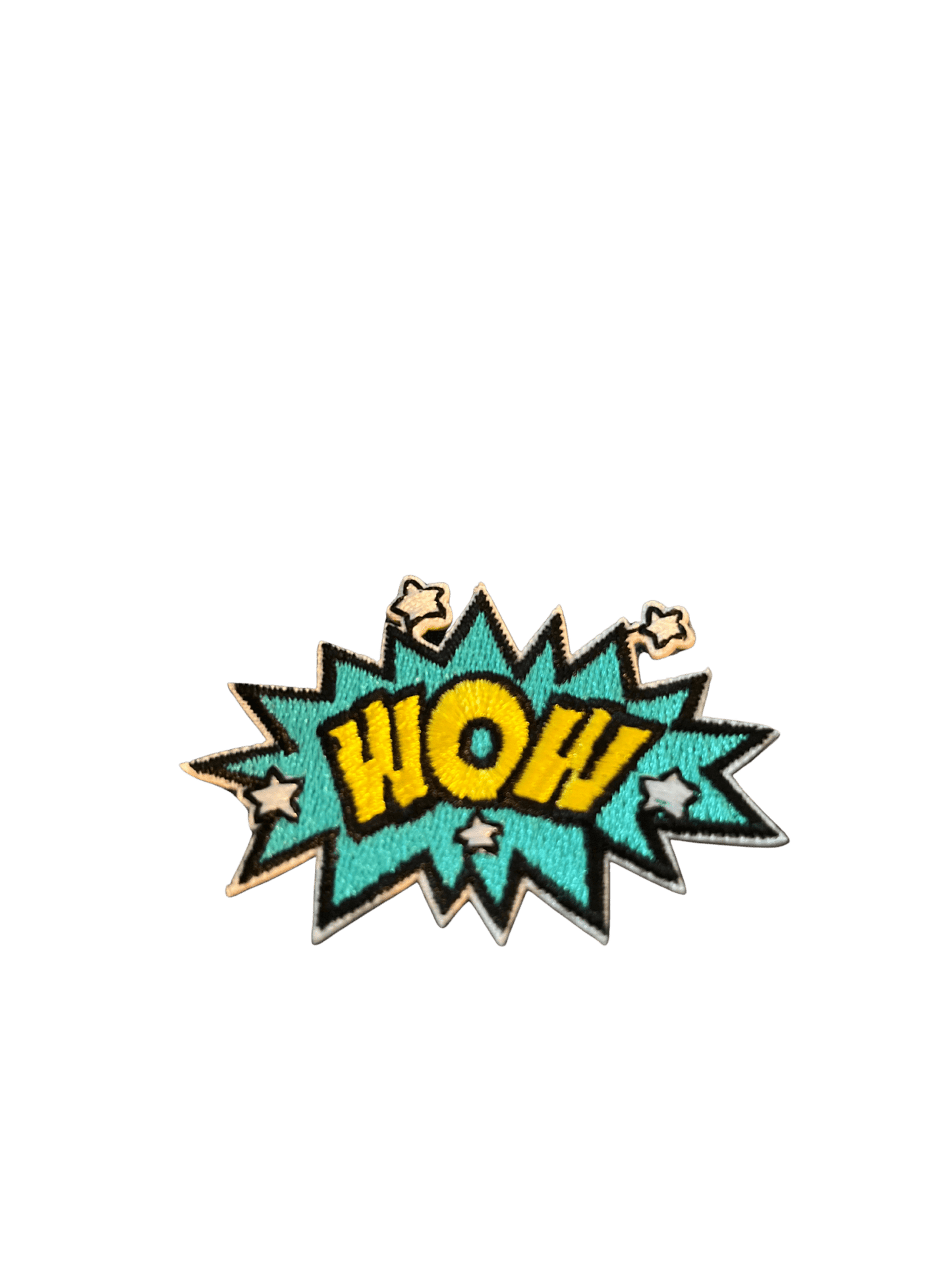 Cartoon Speech Bubble Iron on Patches Wow - Let's Patch It Up!