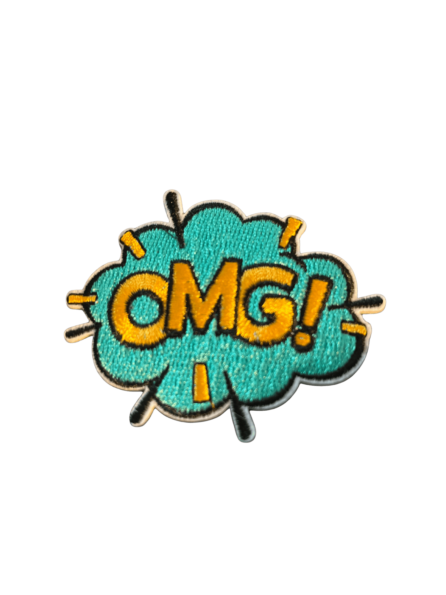 Cartoon Speech Bubble Iron on Patches OMG - Let's Patch It Up!