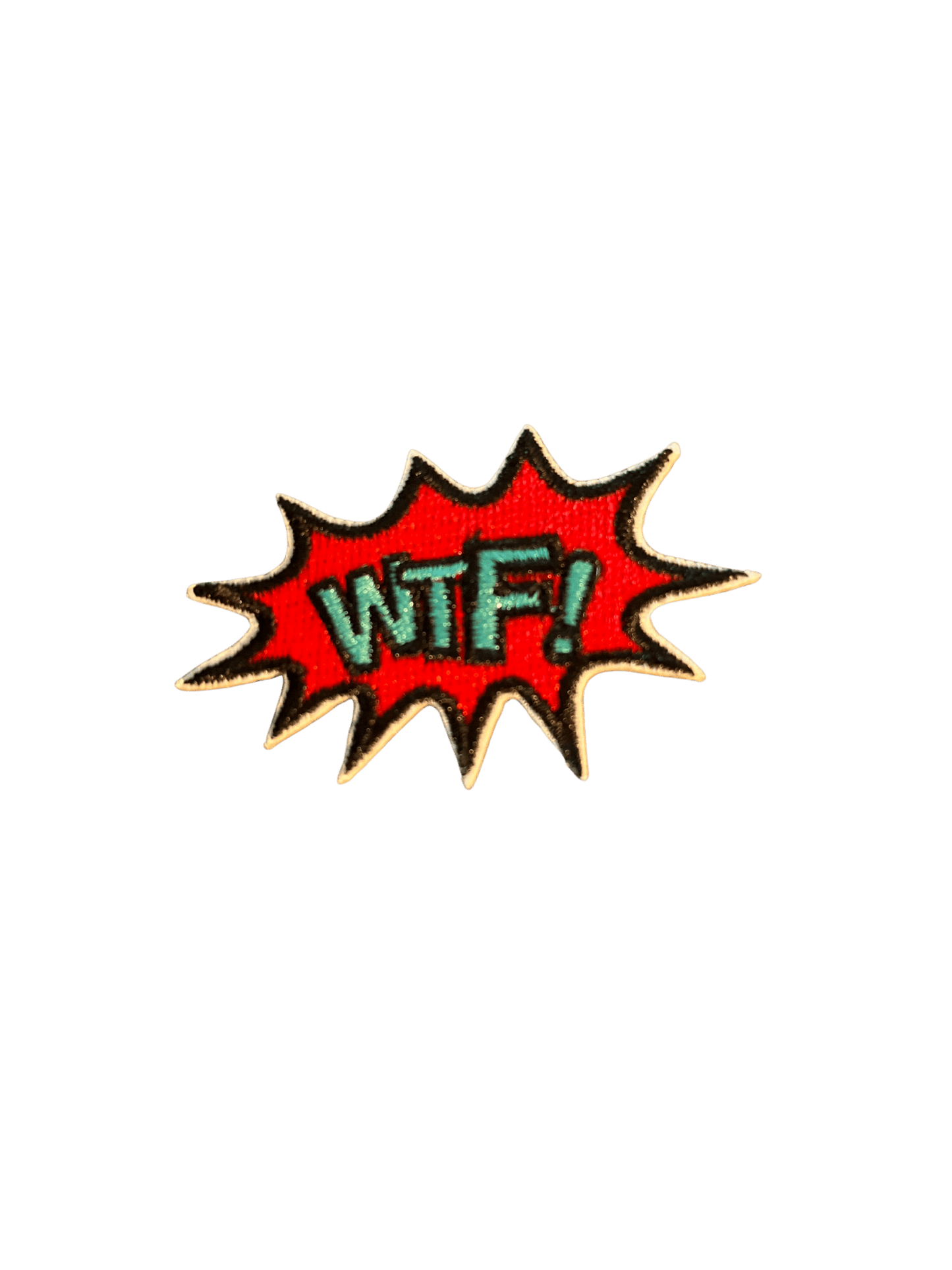 Cartoon Speech Bubble Iron on Patches WTF - Let's Patch It Up!