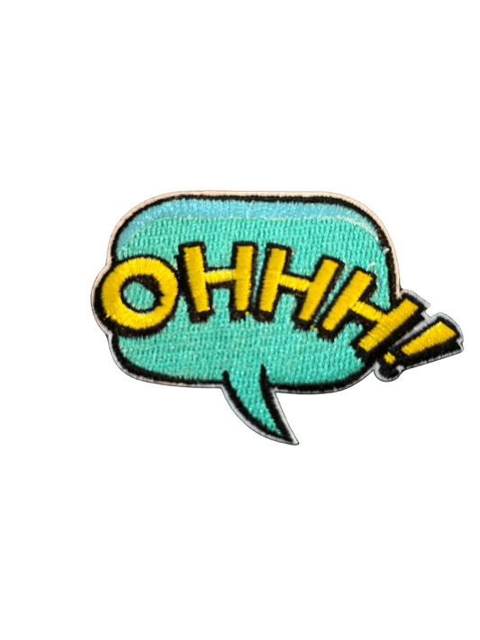 Cartoon Speech Bubble Iron on Patches Ohhhh! - Let's Patch It Up!
