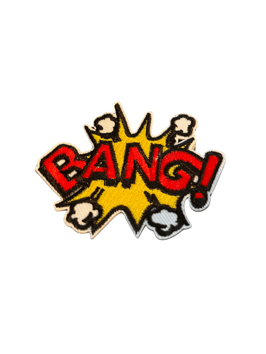 Cartoon Speech Bubble Iron on Patches Bang - Let's Patch It Up!
