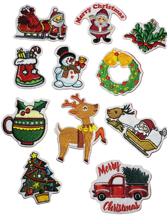 Christmas Iron on Patches Wreath - Let's Patch It Up!