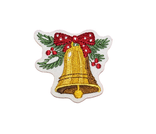 Christmas Iron on Patches Vintage Bell - Let's Patch It Up!