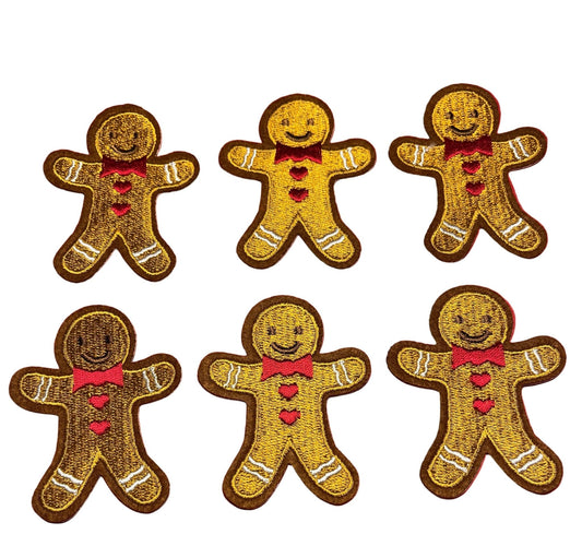 Christmas Iron on Patches Gingerbread Man - Let's Patch It Up!