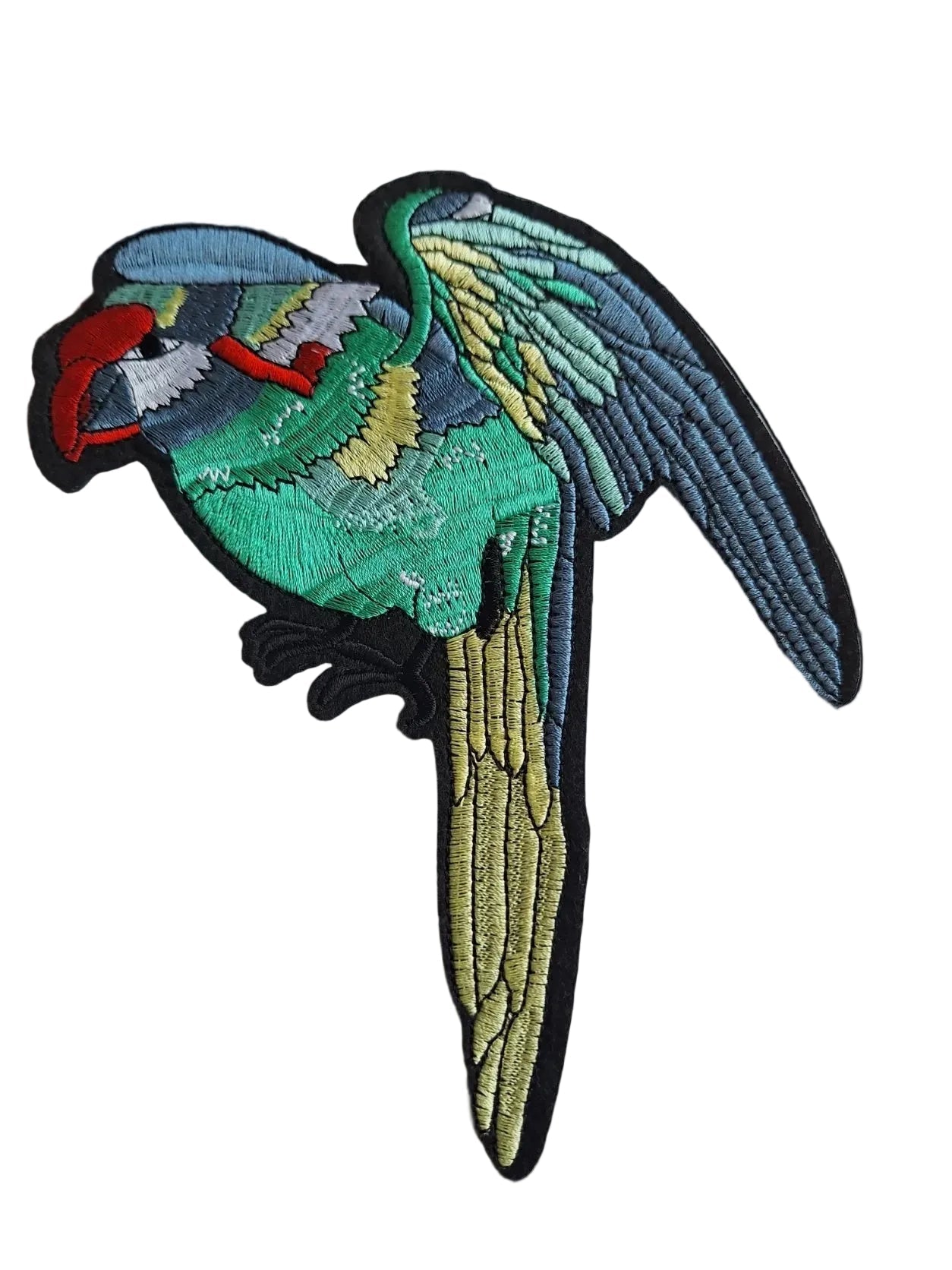Extra Large Parrot Iron On Patch | Embroidered Clothing Repair Patch - Slugs & Snails