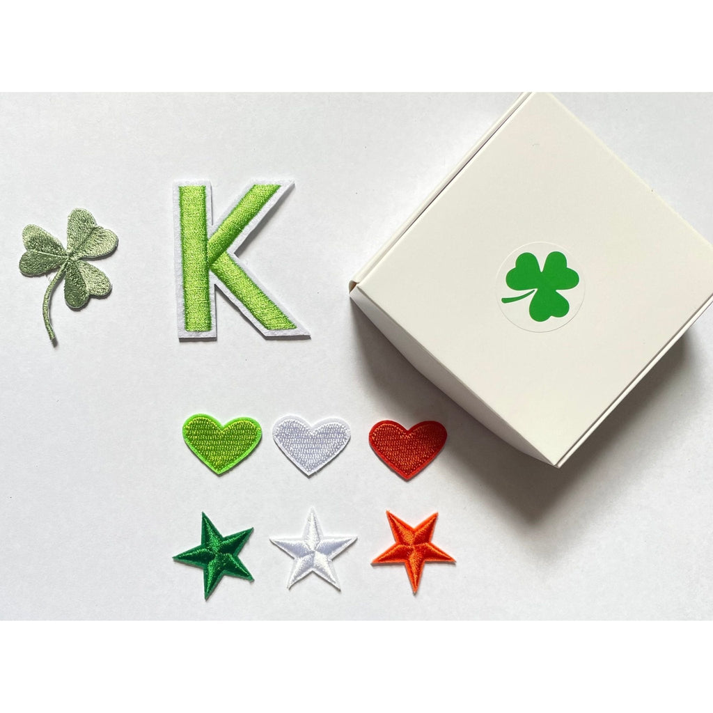 Green Alphabet Iron On Patches - Slugs & Snails