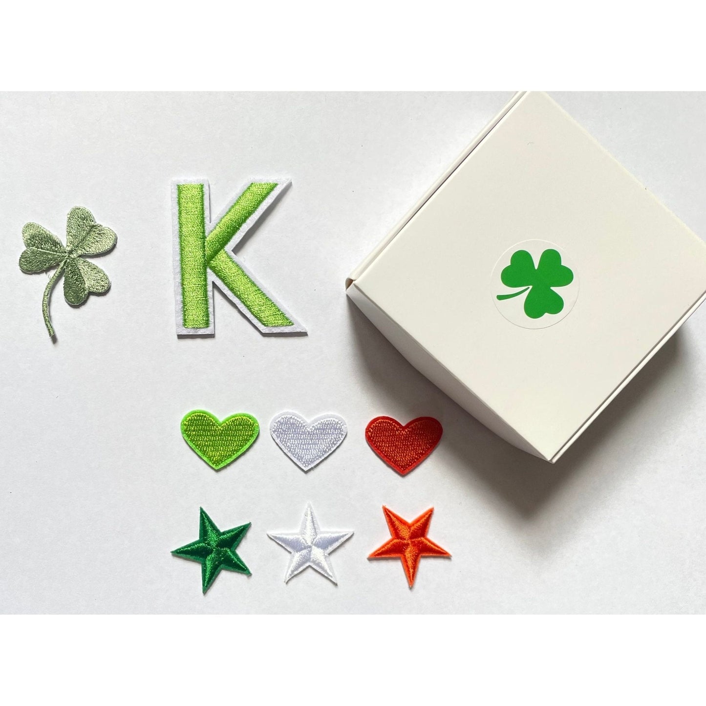 Green Alphabet Iron On Patches - Let's Patch It Up!