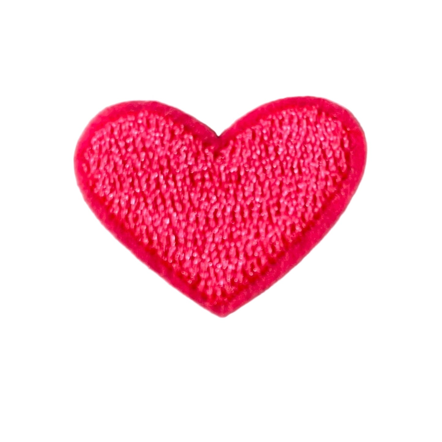 Hearts Iron On Patches - small Neon Pink Heart - Let's Patch It Up!