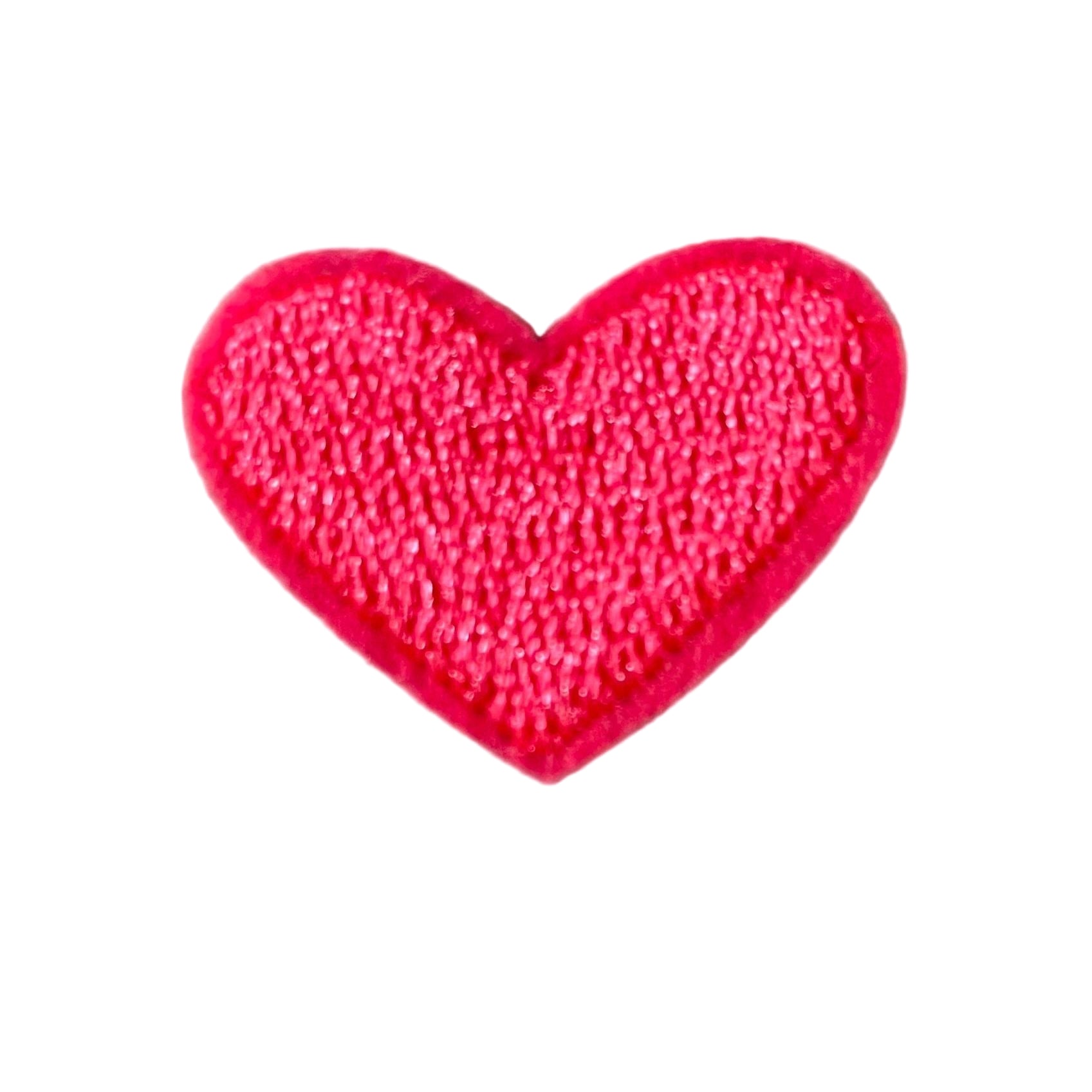 Hearts Iron On Patches - small Neon Pink Heart - Let's Patch It Up!