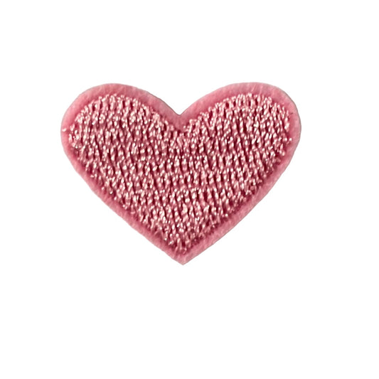 Hearts Iron On Patches - small Baby Pink Heart - Let's Patch It Up!