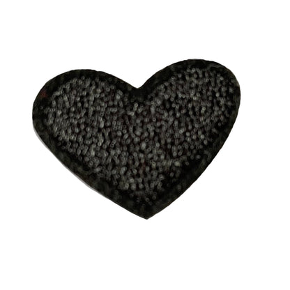 Hearts Iron On Patches - small Black Heart - Let's Patch It Up!