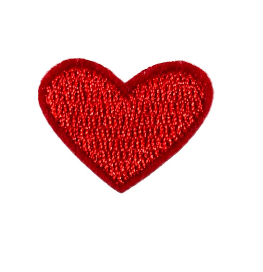 Hearts Iron On Patches - small Red Heart - Let's Patch It Up!