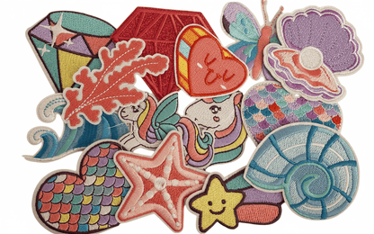 Mermaid/Unicorn Iron on Patches Pink Starfish - Let's Patch It Up!