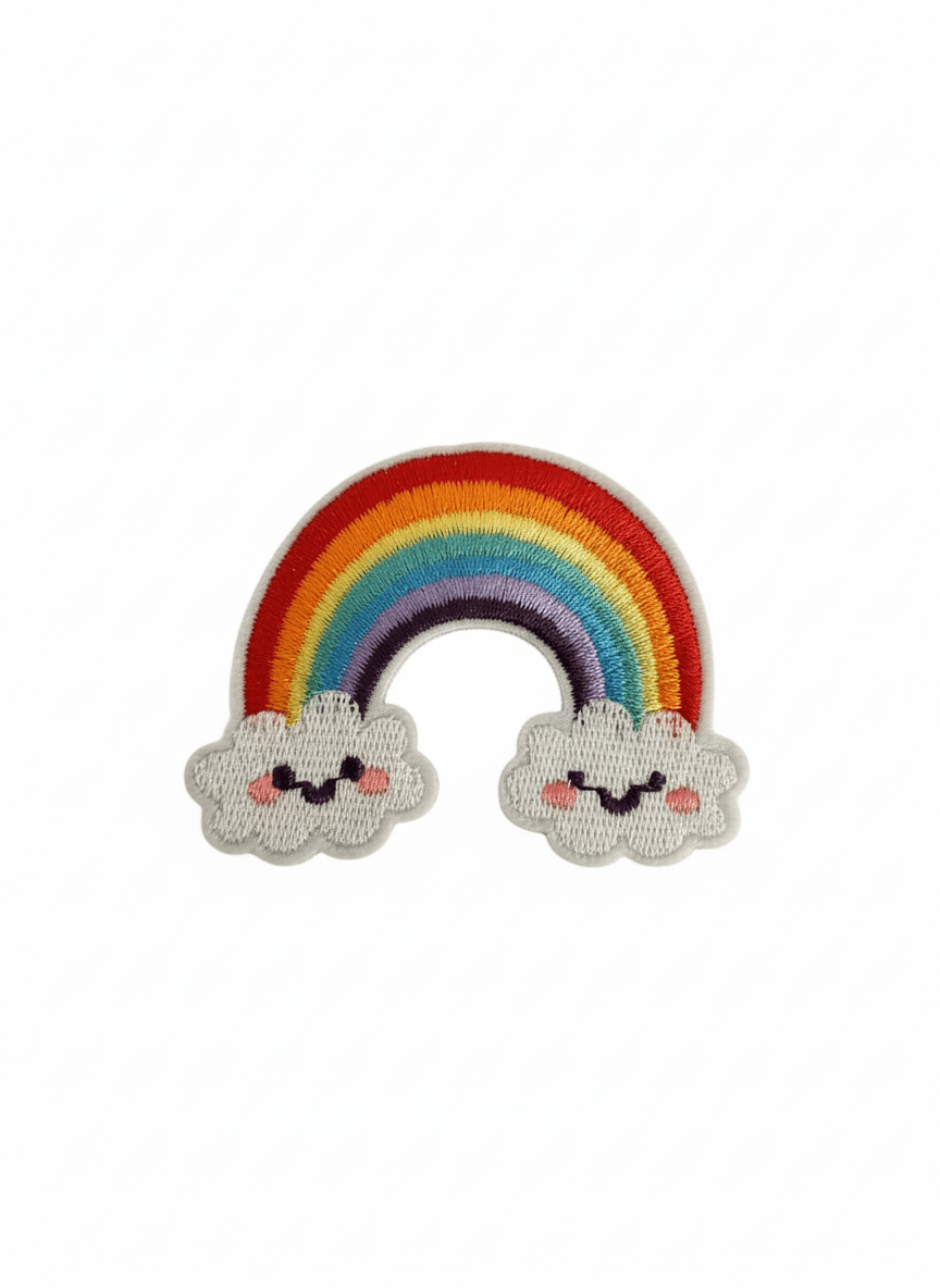 Mermaid/Unicorn Iron on Patches Rainbow with Smile Clouds - Let's Patch It Up!