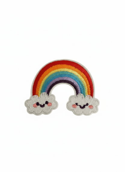Mermaid/Unicorn Iron on Patches Rainbow with Smile Clouds - Let's Patch It Up!