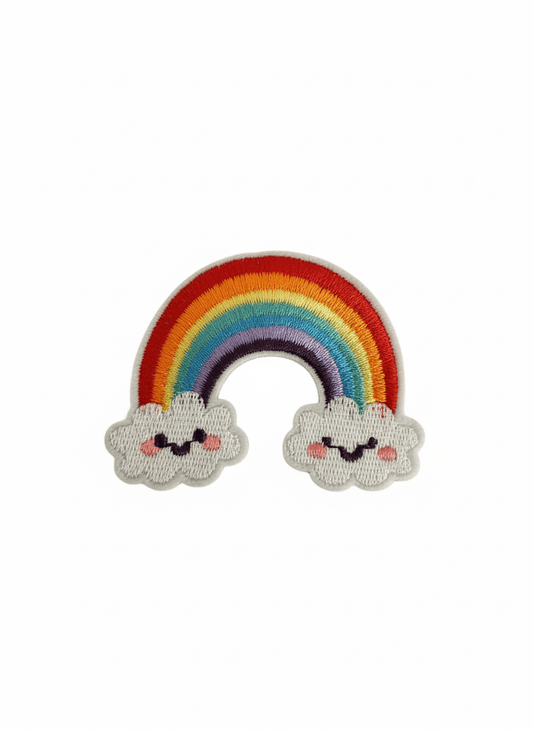 Mermaid/Unicorn Iron on Patches Rainbow with Smile Clouds - Let's Patch It Up!