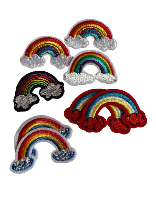 Rainbow Iron on Patches Small Rainbow and Cloud - Let's Patch It Up!