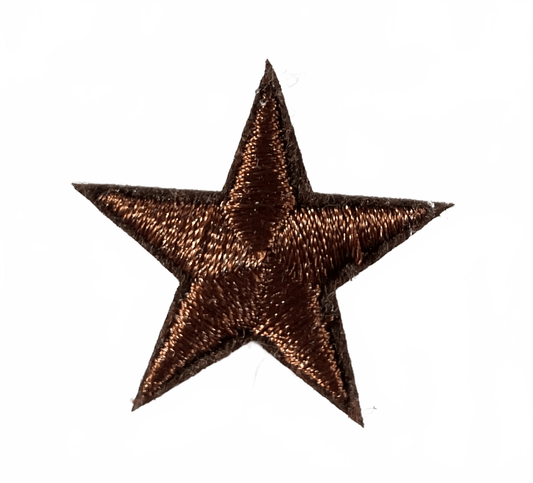 Stars Iron On Patches - small Chocolate Brown Star - Let's Patch It Up!