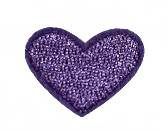 Hearts Iron On Patches - small Dark Purple Heart - Let's Patch It Up!