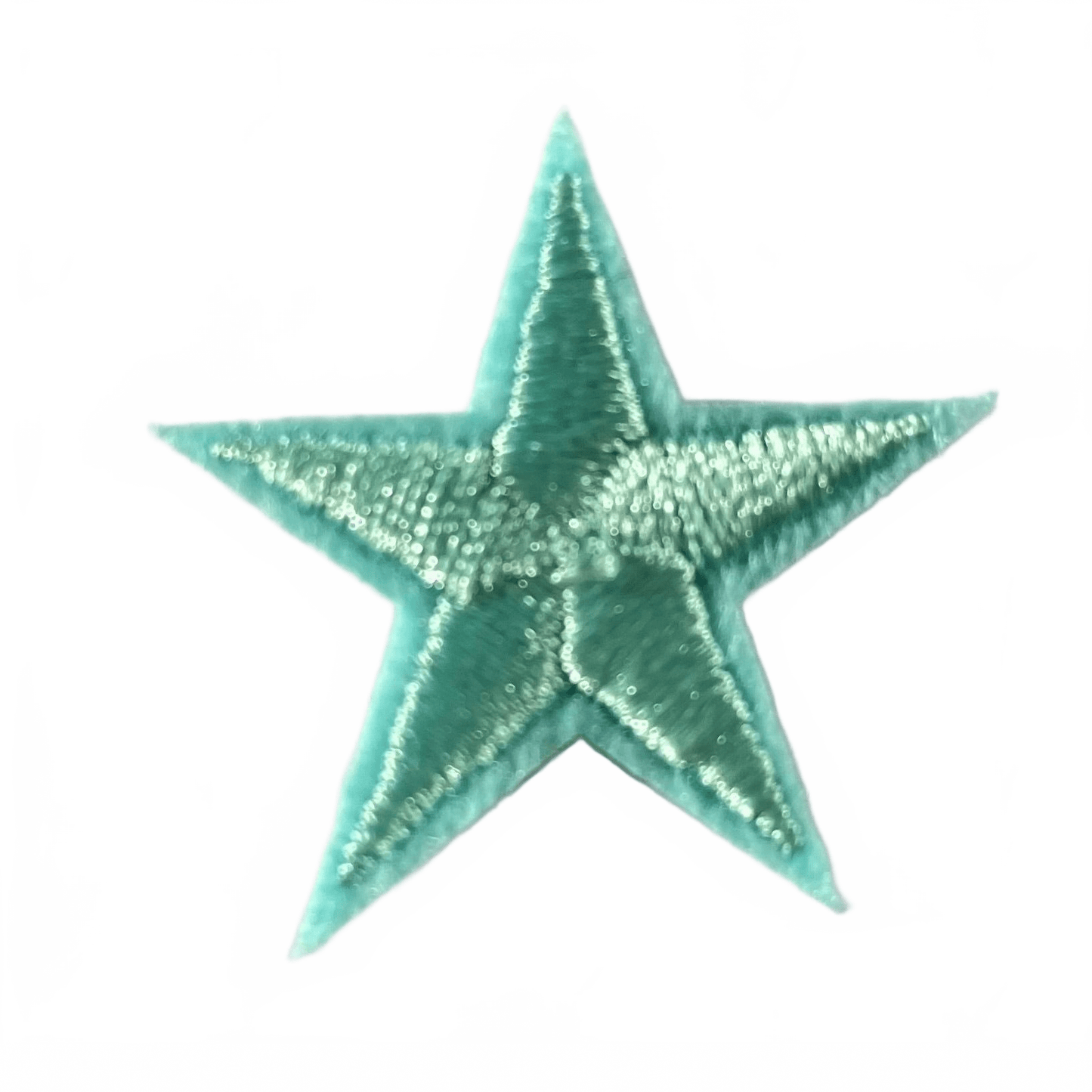Stars Iron On Patches - small Aqua Blue Star - Let's Patch It Up!